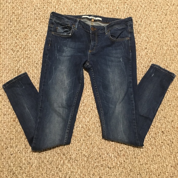 Dark Wash Skinny Jeans - Picture 2 of 3